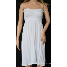 Sexy trägerloses Kleid mit weißer Farbe